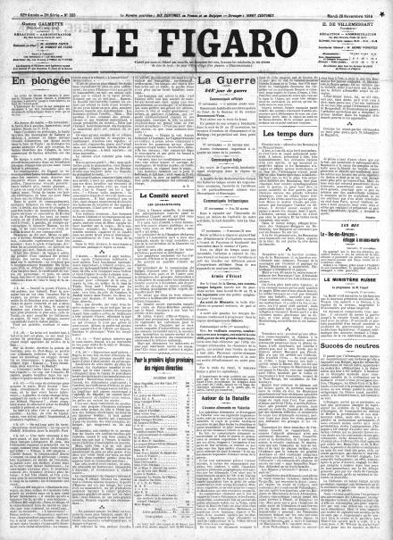 LA PRIMA PAGINE DE LE FIGARO