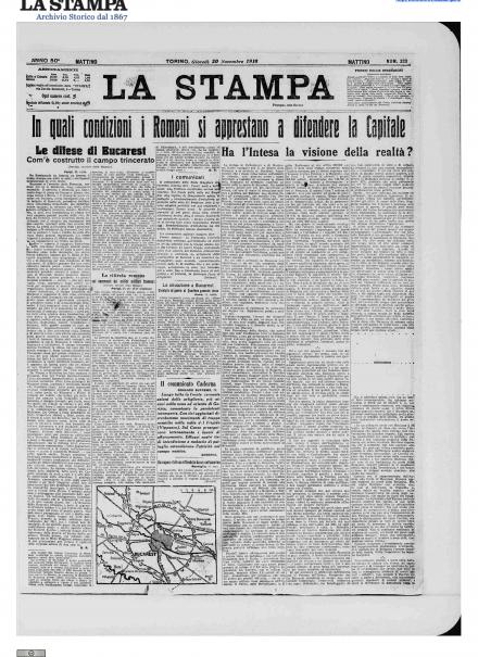 LA PRIMA PAGINA DE LA STAMPA