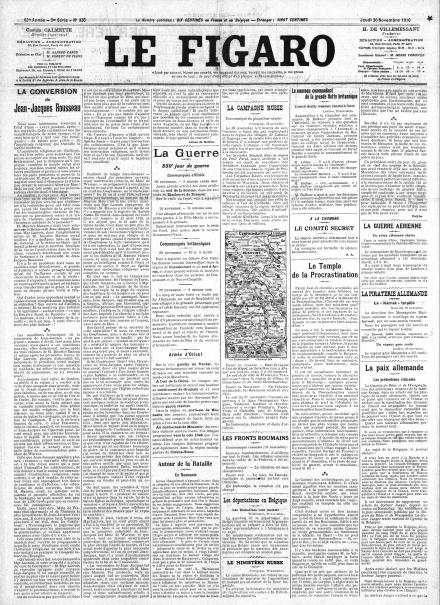 LA PRIMA PAGINA DE LE FIGARO