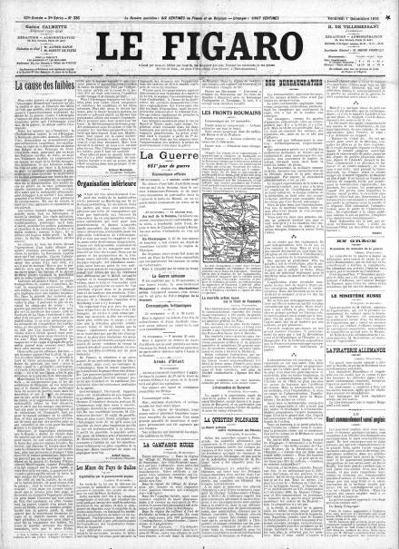 LA PRIMA PAGINA DE LE FIGARO