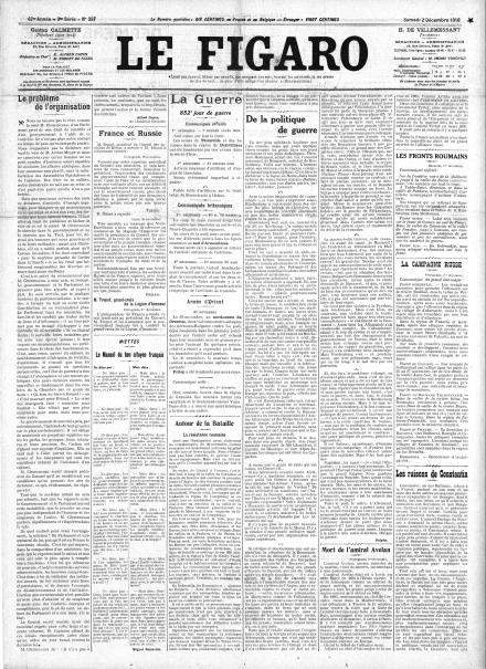 LA PRIMA PAGINA DE LE FIGARO