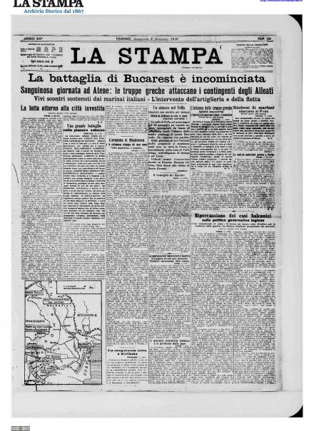 LA PRIMA PAGINA DE LA STAMPA