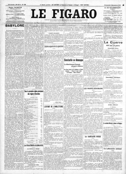 LA PRIMA PAGINA DE LE FIGARO