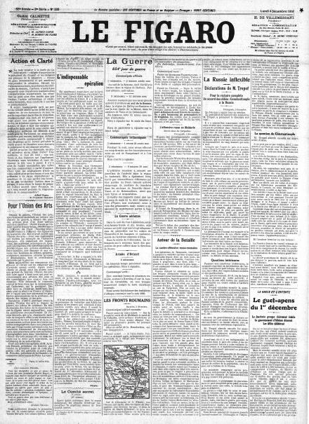 LA PRIMA PAGINA DE LE FIGARO