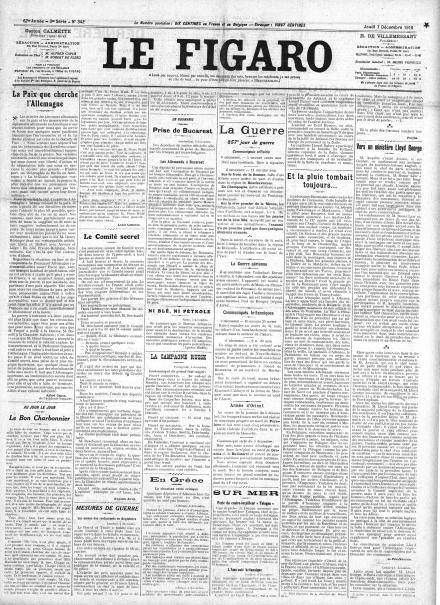 LA PRIMA PAGINA DE LE FIGARO