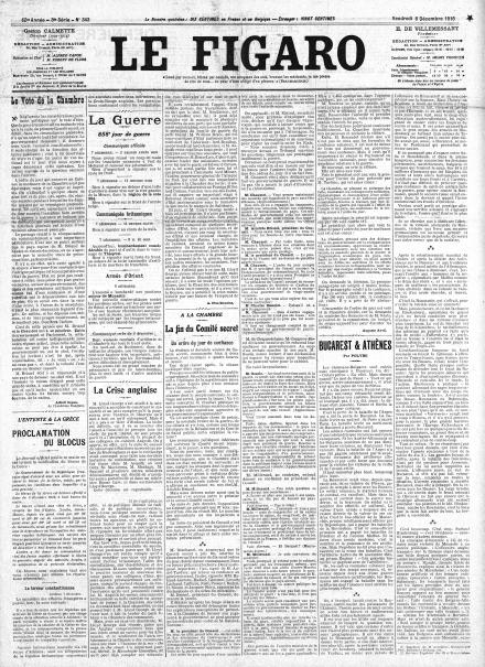 LA PRIMA PAGINA DE LE FIGARO