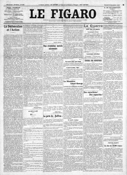 LA PRIMA PAGINA DE LE FIGARO