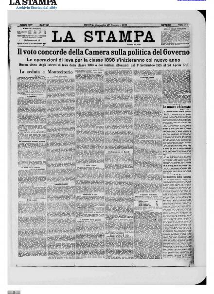 LA PRIMA PAGINA DE LA STAMPA