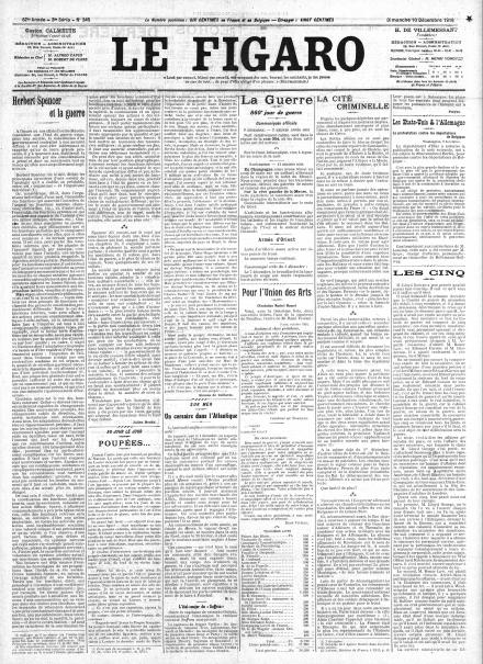 LA PRIMA PAGINA DE LE FIGARO