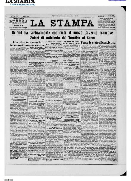 LA PRIMA PAGINA DE LA STAMPA