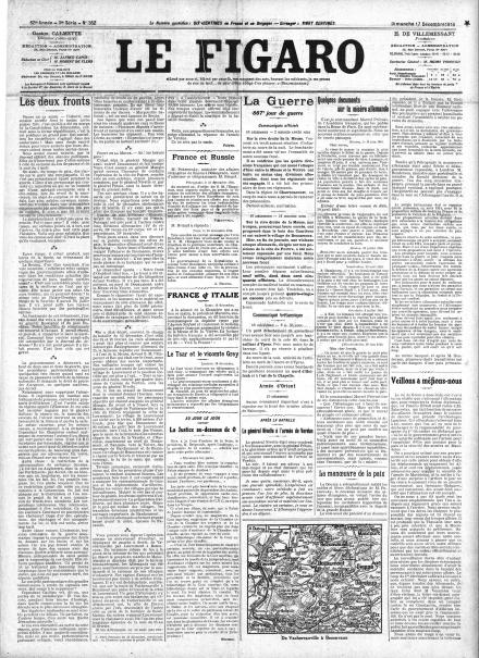 LA PRIMA PAGINA DE LE FIGARO