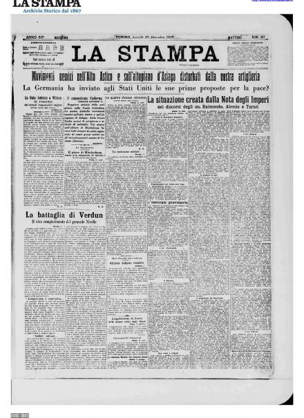 LA PRIMA PAGINA DE LA STAMPA