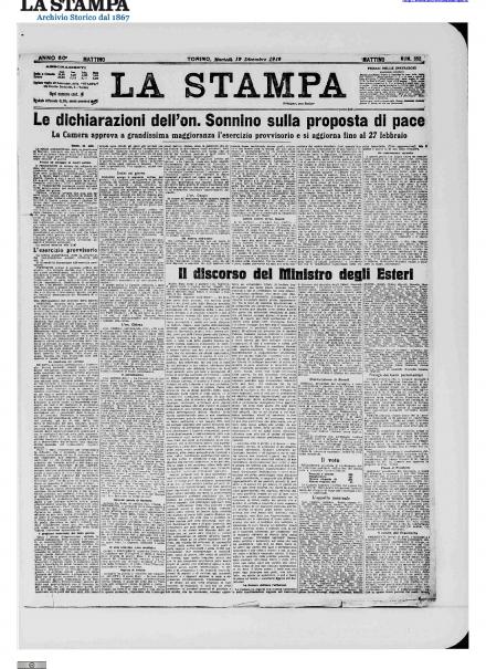 LA PRIMA PAGINA DE LA STAMPA