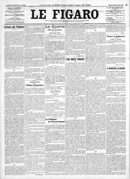 LA PRIMA PAGINA DE LE FIGARO