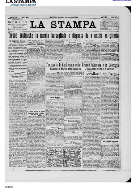 LA PRIMA PAGINA DE LA STAMPA