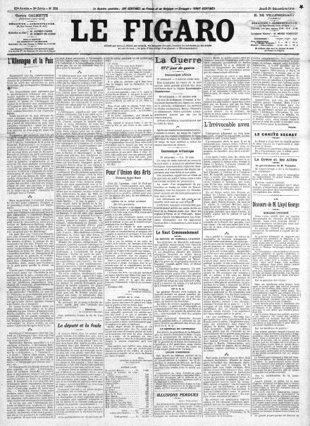 LA PRIMA PAGINA DE LE FIGARO