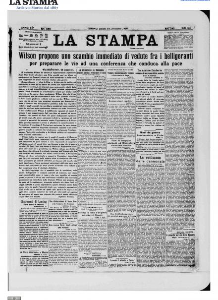 LA PRIMA PAGINA DE LA STAMPA