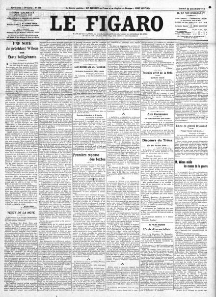 LA PRIMA PAGINA DE LE FIGARO