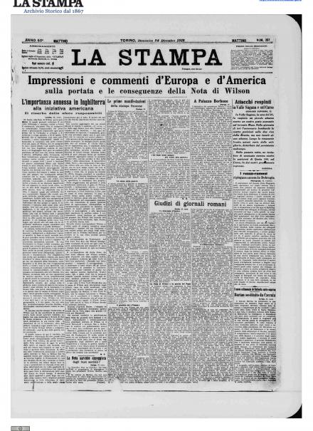 LA PRIMA PAGINA DE LA STAMPA