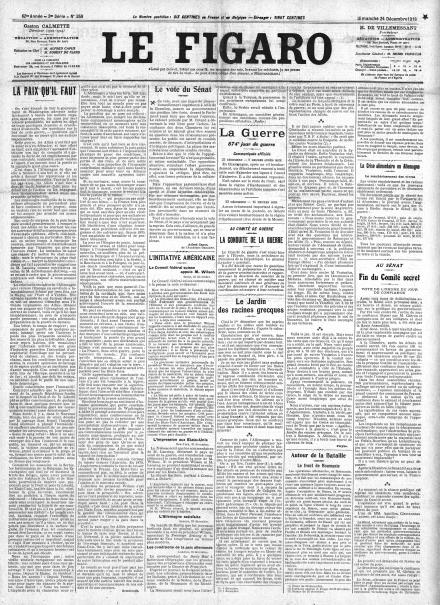 LA PRIMA PAGINA DE LE FIGARO