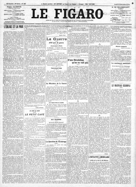 LA PRIMA PAGINA DE LE FIGARO