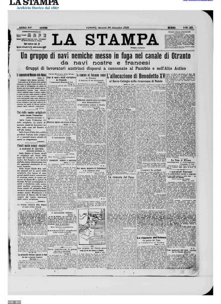 LA PRIMA PAGINA DE LA STAMPA