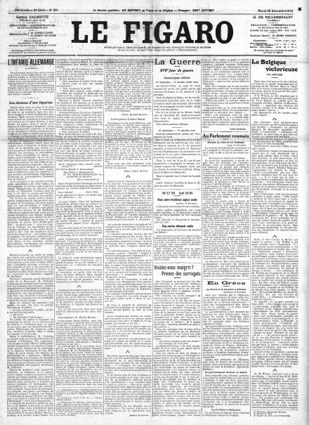 LA PRIMA PAGINA DE LE FIGARO