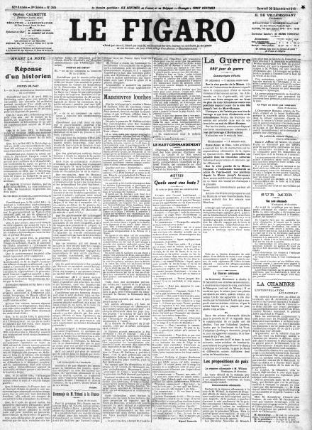 LA PRIMA PAGINA DE LE FIGARO