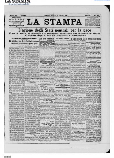 LA PRIMA PAGINA DE LA STAMPA