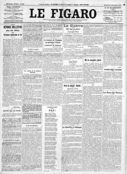 LA PRIMA PAGINA DE LE FIGARO