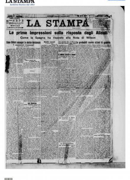 LA PRIMA PAGINA DE LA STAMPA