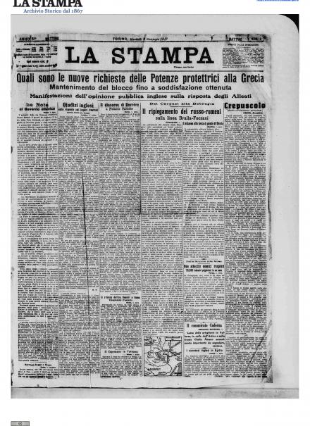 LA PRIMA PAGINA DE LA STAMPA