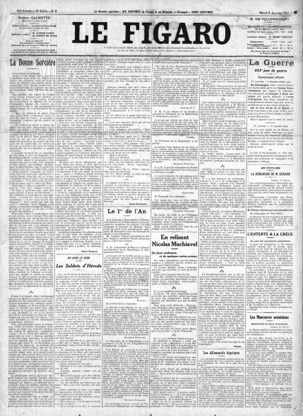 LA PRIMA PAGINA DE LE FIGARO