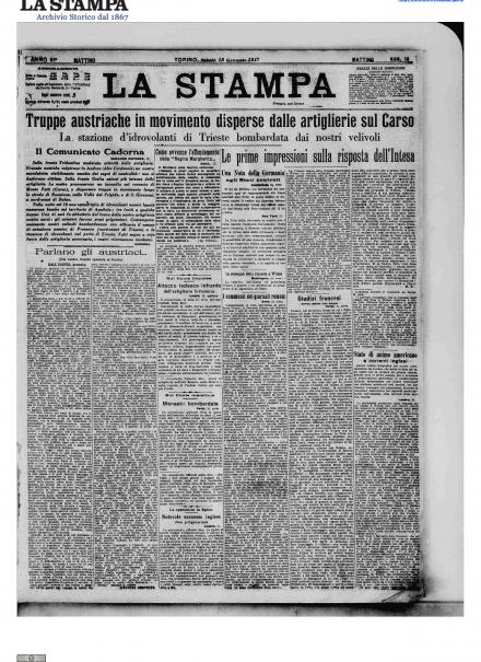 LA PRIMA PAGINA DE LA STAMPA