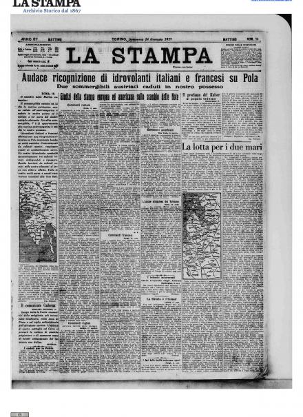 LA PRIMA PAGINA DE LA STAMPA