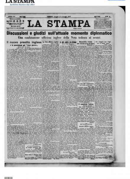 LA PRIMA PAGINA DE LA STAMPA