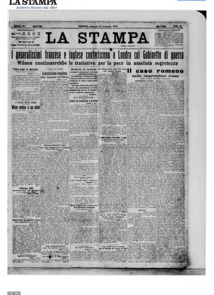 LA PRIMA PAGINA DE LA STAMPA