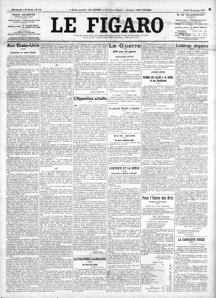 LA PRIMA PAGINA DE LE FIGARO