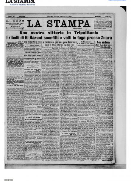 LA PRIMA PAGINA DE LA STAMPA