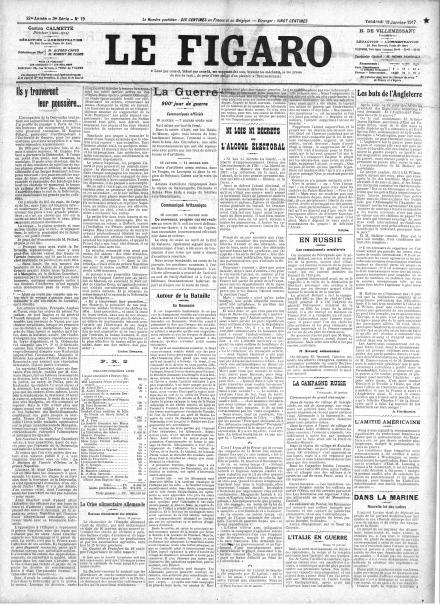 LA PRIMA PAGINA DE LE FIGARO