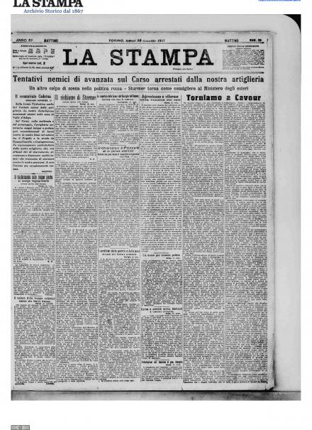 LA PRIMA PAGINA DE LA STAMPA