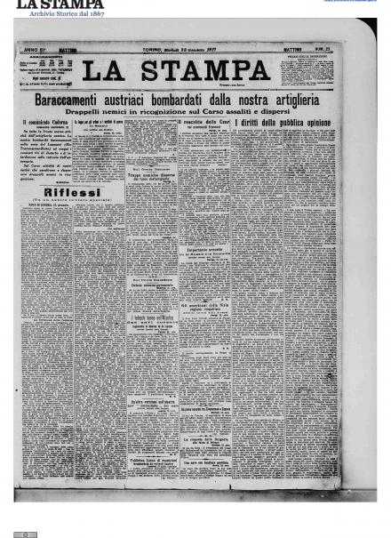 LA PRIMA PAGINA DE LA STAMPA