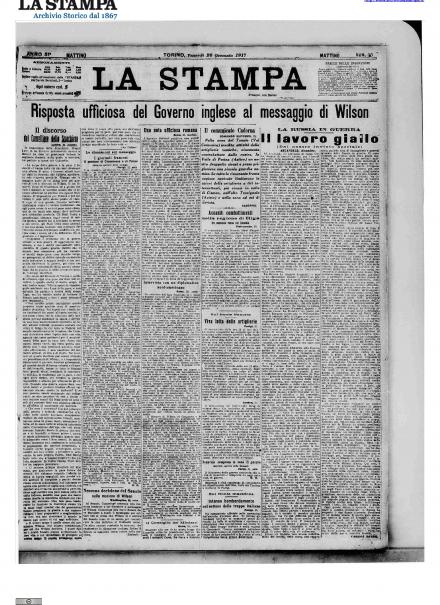 LA PRIMA PAGINA DE LA STAMPA