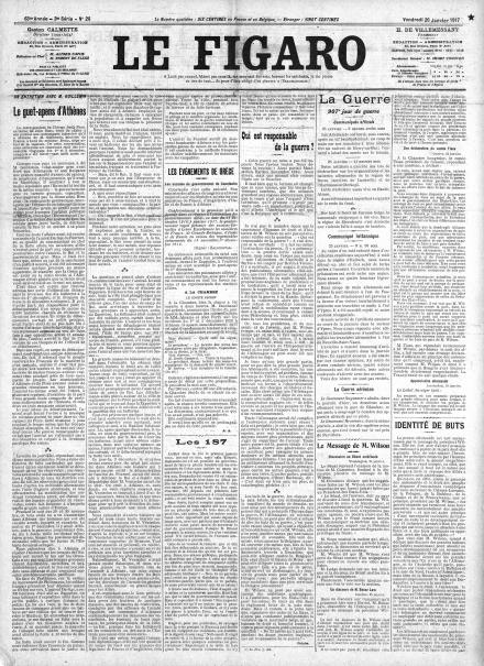 LA PRIMA PAGINA DE LE FIGARO