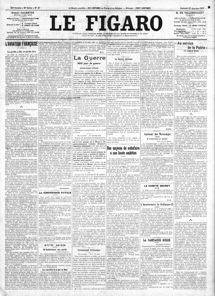 LA PRIMA PAGINA DE LE FIGARO