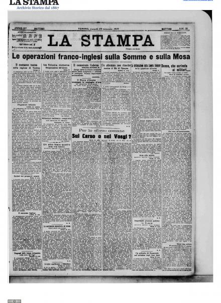 LA PRIMA PAGINA DE LA STAMPA