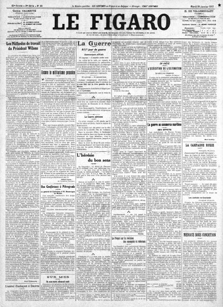 LA PRIMA PAGINA DE LE FIGARO