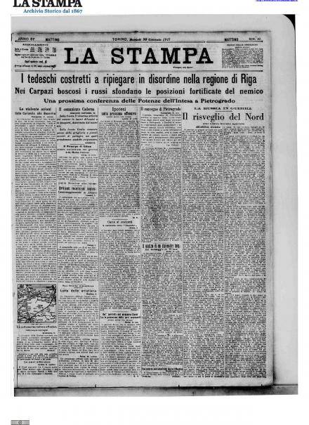 LA PRIMA PAGINA DE LA STAMPA