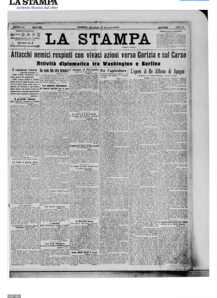 LA PRIMA PAGINA DE LA STAMPA