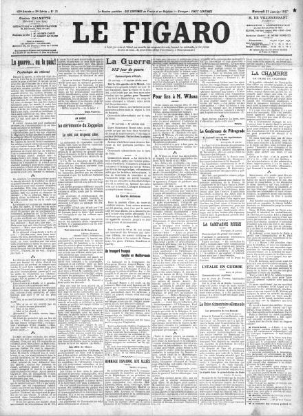 LA PRIMA PAGINA DE LE FIGARO